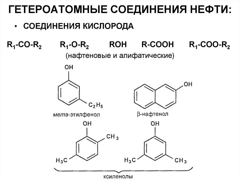 Соединения нефти. Серосодержащие соединения нефти. Азотсодержащие гетероатомные соединения нефти. Углеводородные соединения нефти. Серосодержащие компоненты нефти.