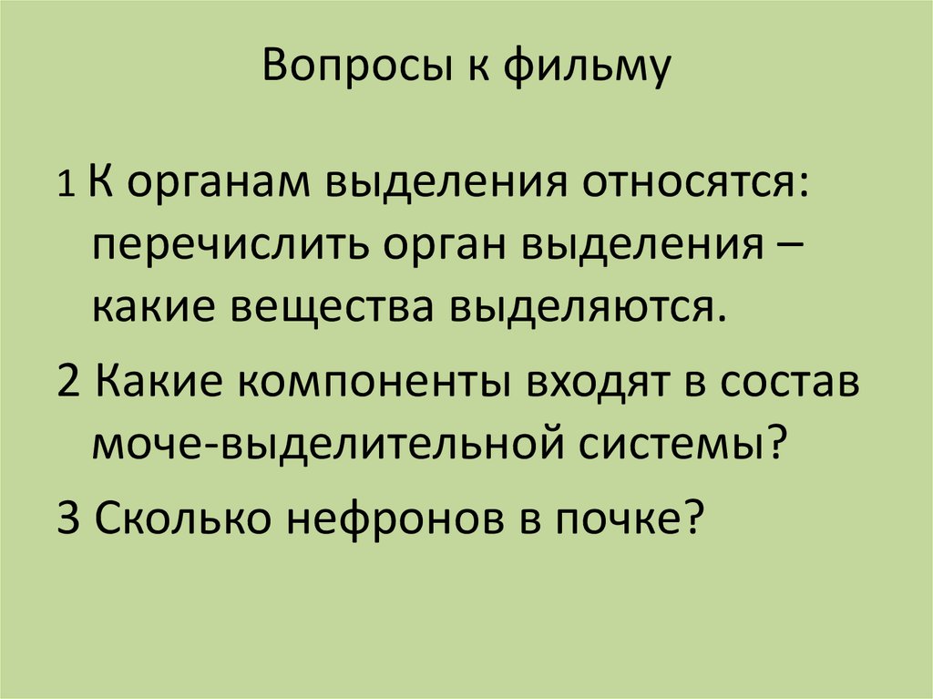 Вопросы к фильму