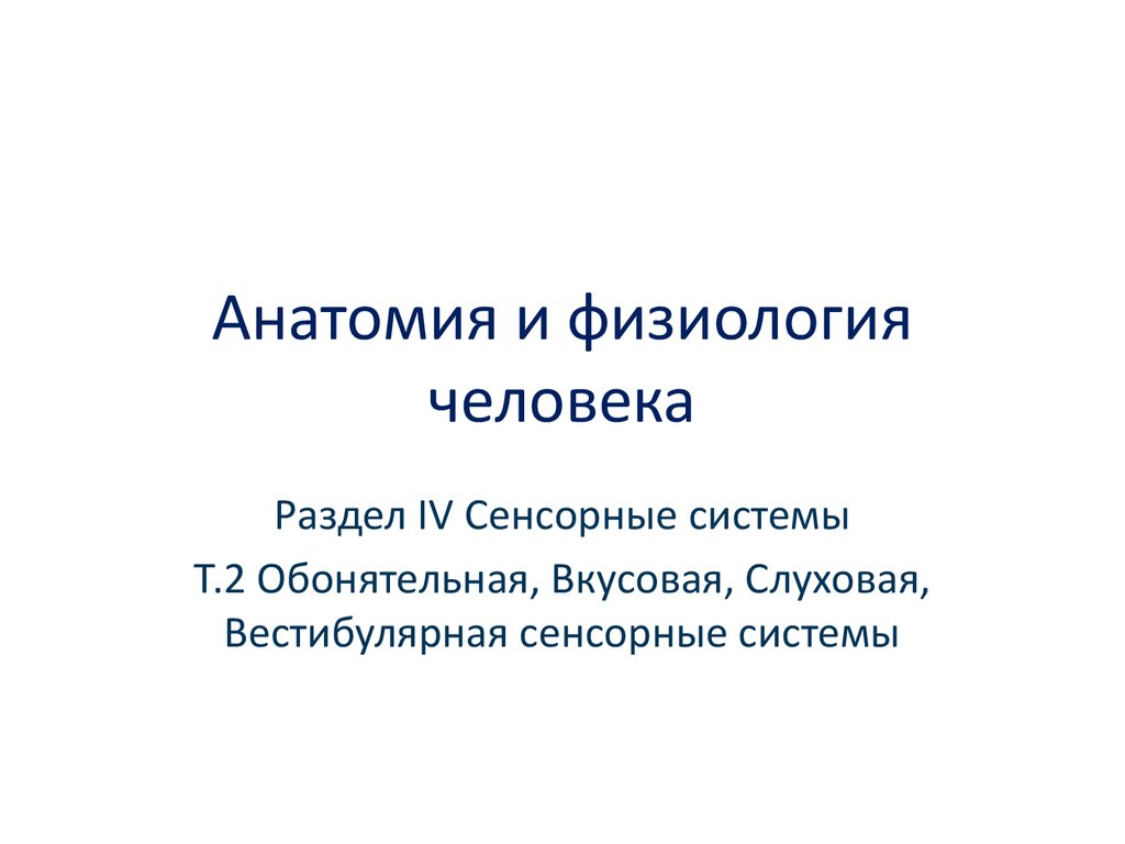 Слуховая и вестибулярная сенсорная система презентация