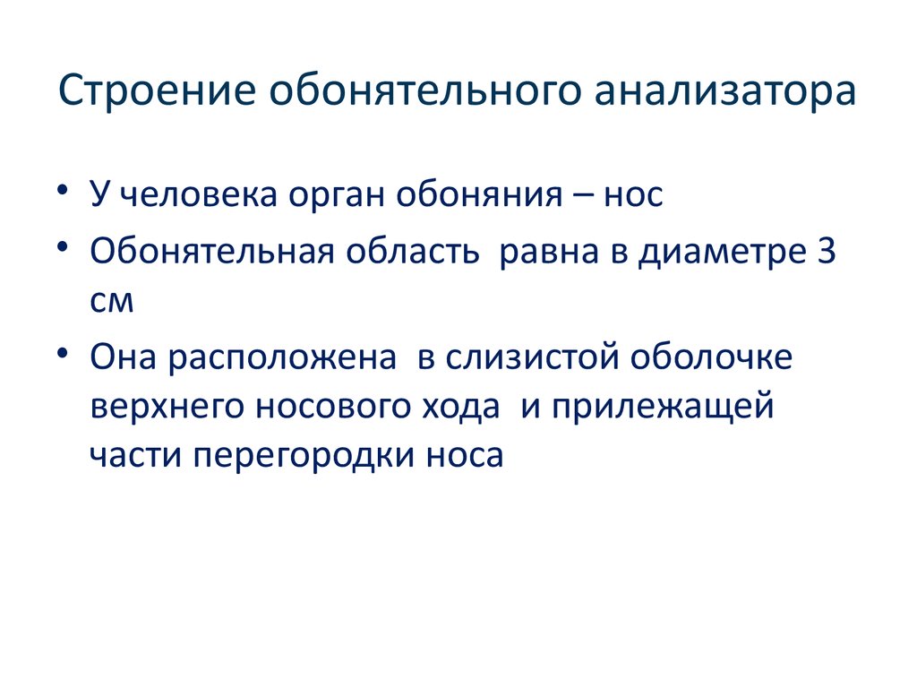 Анализаторы сенсорные системы презентация