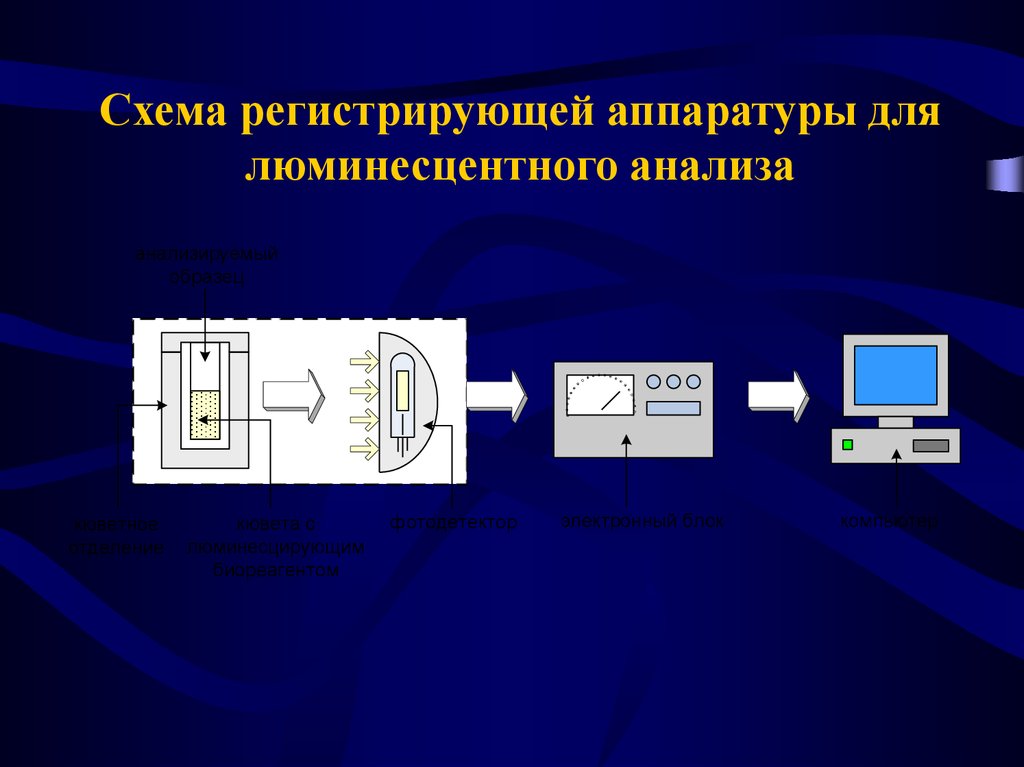 Принципиальная схема спектрофлуориметра