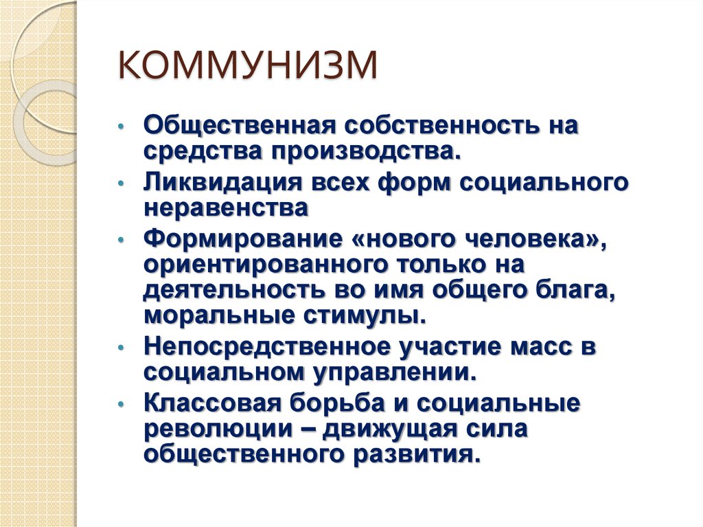 Основы коммунизма в ссср