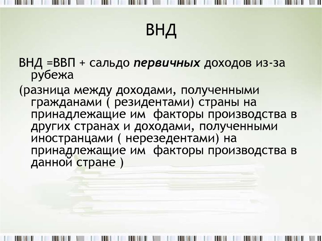 Определить валовой национальный доход