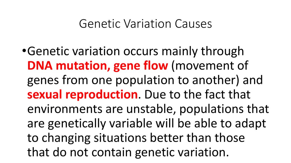 what are the different types of variation and their causes