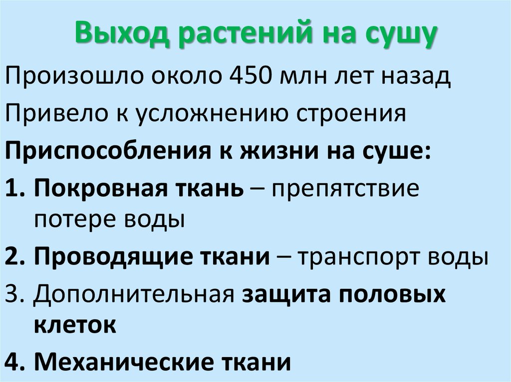 Выход цветов