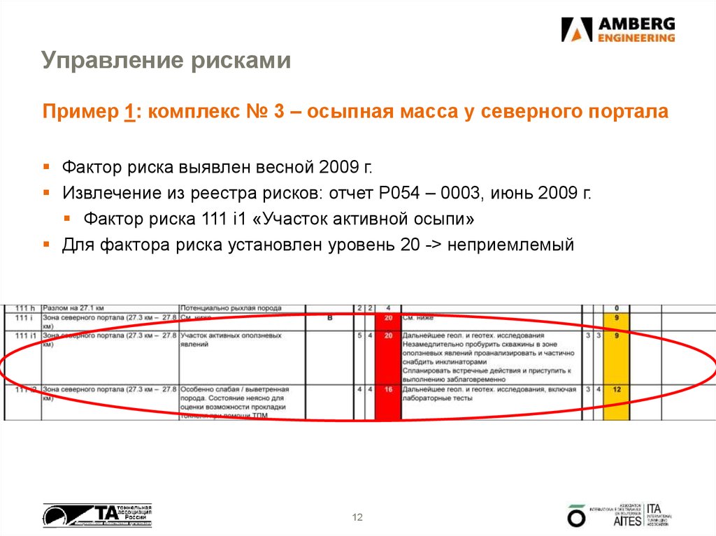 Отчет о рисках образец