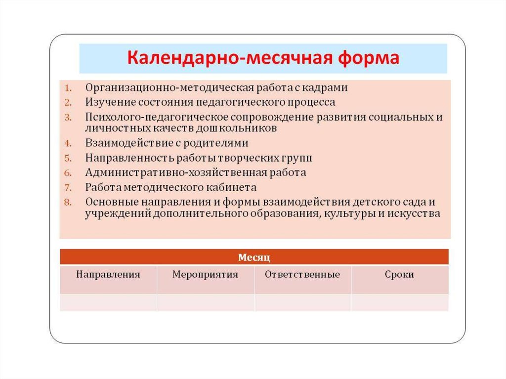 Предложения по составлению годового плана в доу