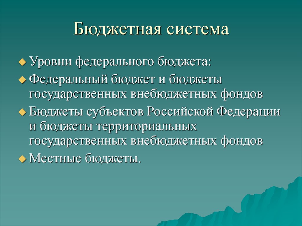 Бюджетная система