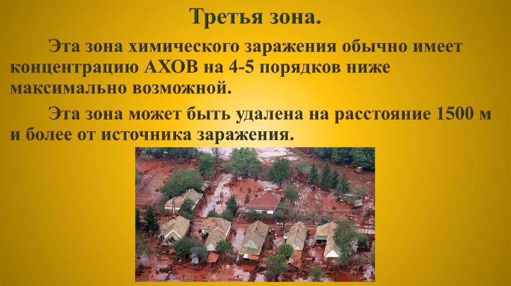 Зона заражения химическими веществами. 3 Зоны химического заражения. Третья зона. 3.3.Зоны химического заражения.