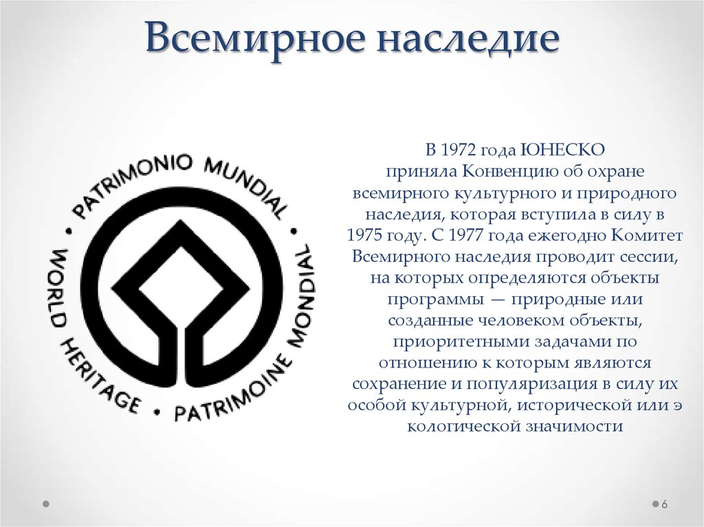 Что такое всемирное природное наследие. Всемирное культурное наследие 1972 ЮНЕСКО. Конвенция по защите мирового культурного и природного наследия 1972. Всемирное наследие значок. Конвенция об охране Всемирного наследия.