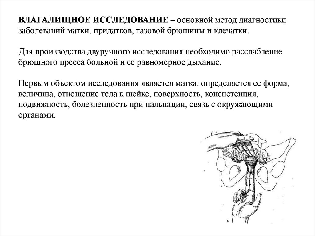 Методы исследования гинекологических больных презентация