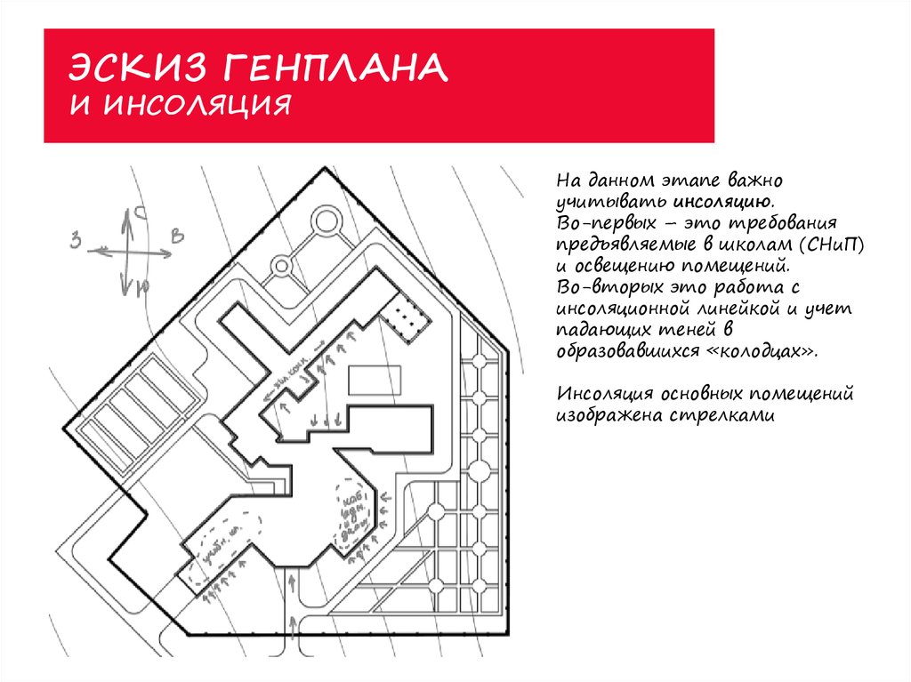 Мастер план с инсоляцией