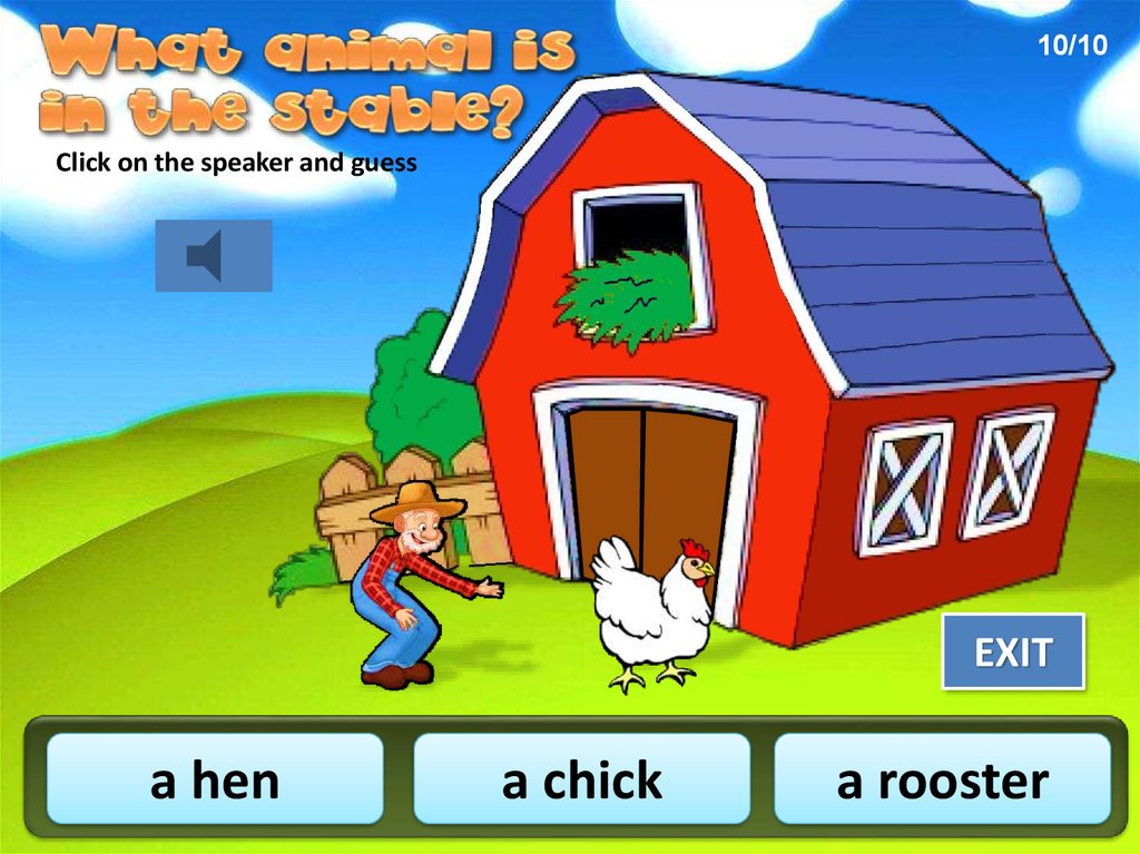 Game: Farm animals - online presentation