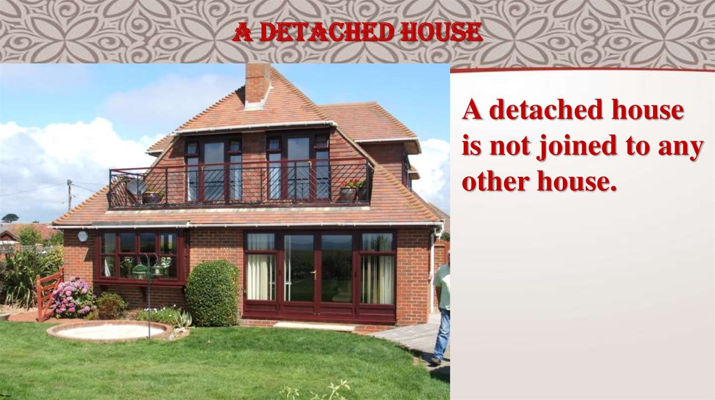Английские дома презентация. Дом detached House. Detached House в Англии. British Houses презентация. Detached House описание.
