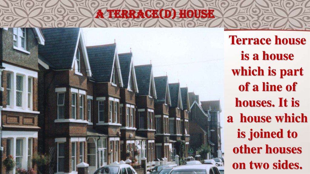 Housing definition. Информация о terraced House. Презентация дома Великобритании. Terraced House Definition. Terraced House перевод.