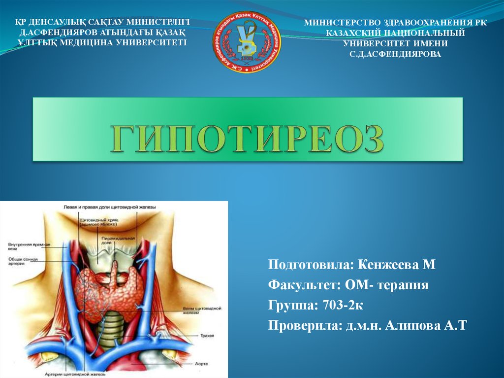 Первичный гипотиреоз презентация