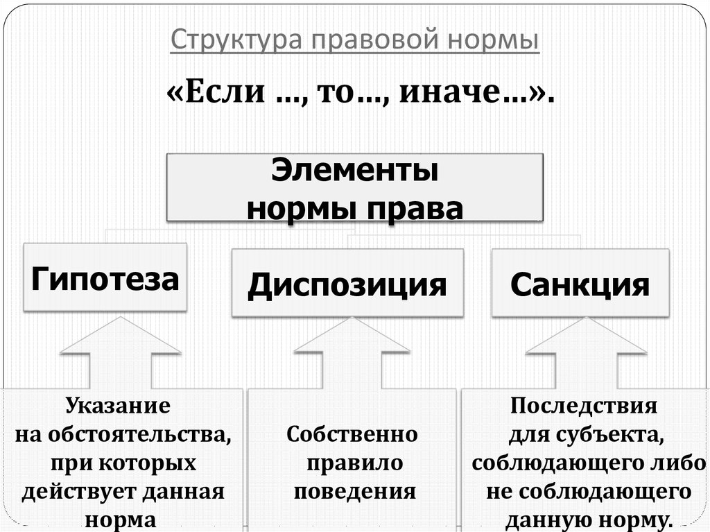 Юридические нормы схема