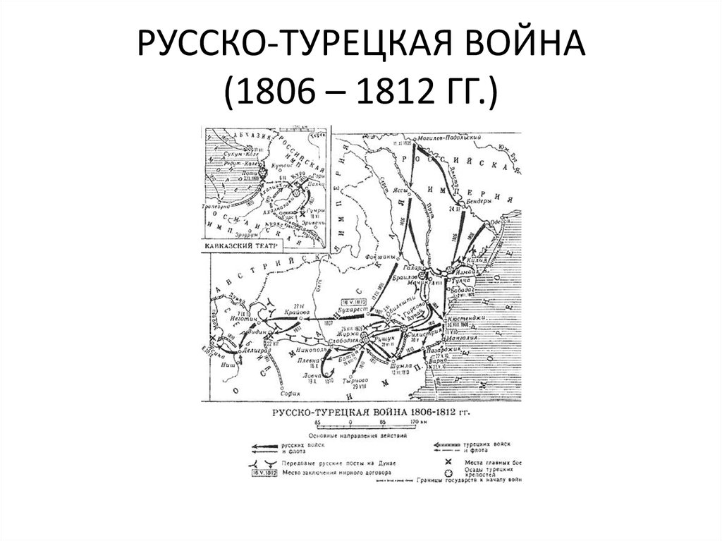 Русско турецкая война 1806 1812 карта