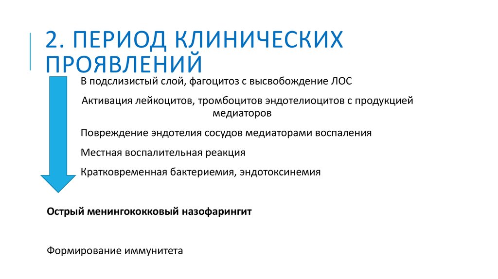 2. Период клинических проявлений