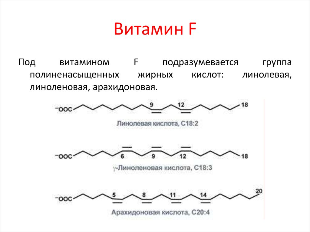 Витамин f презентация