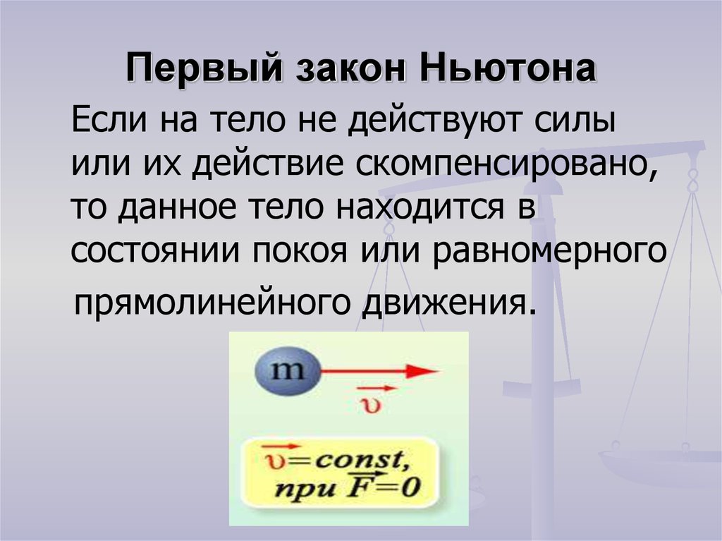 Второй закон ньютона презентация 8 класс