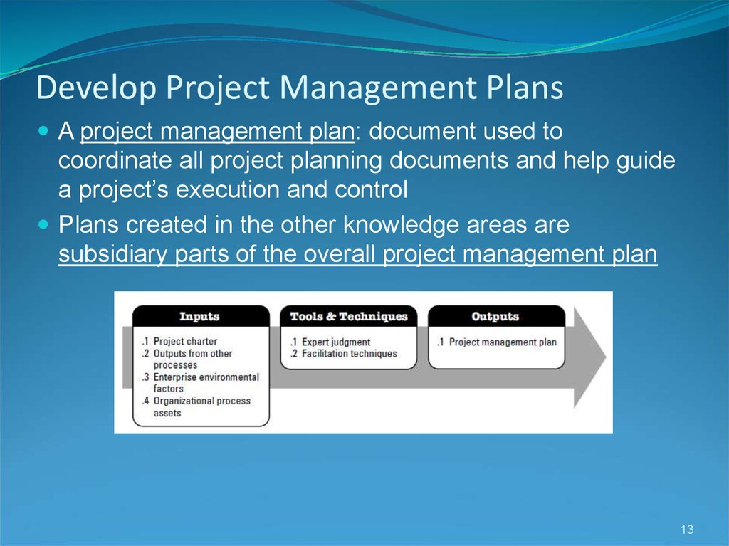 Develop Project Management Plans