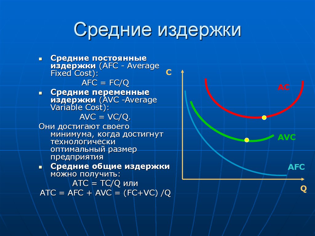 Средние общие издержки производства. Средние переменные издержки. Сродни переменные издержки. Среднеепеременные издерж. Средние перемен издержки.