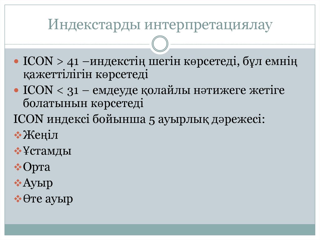 Индекстарды интерпретациялау