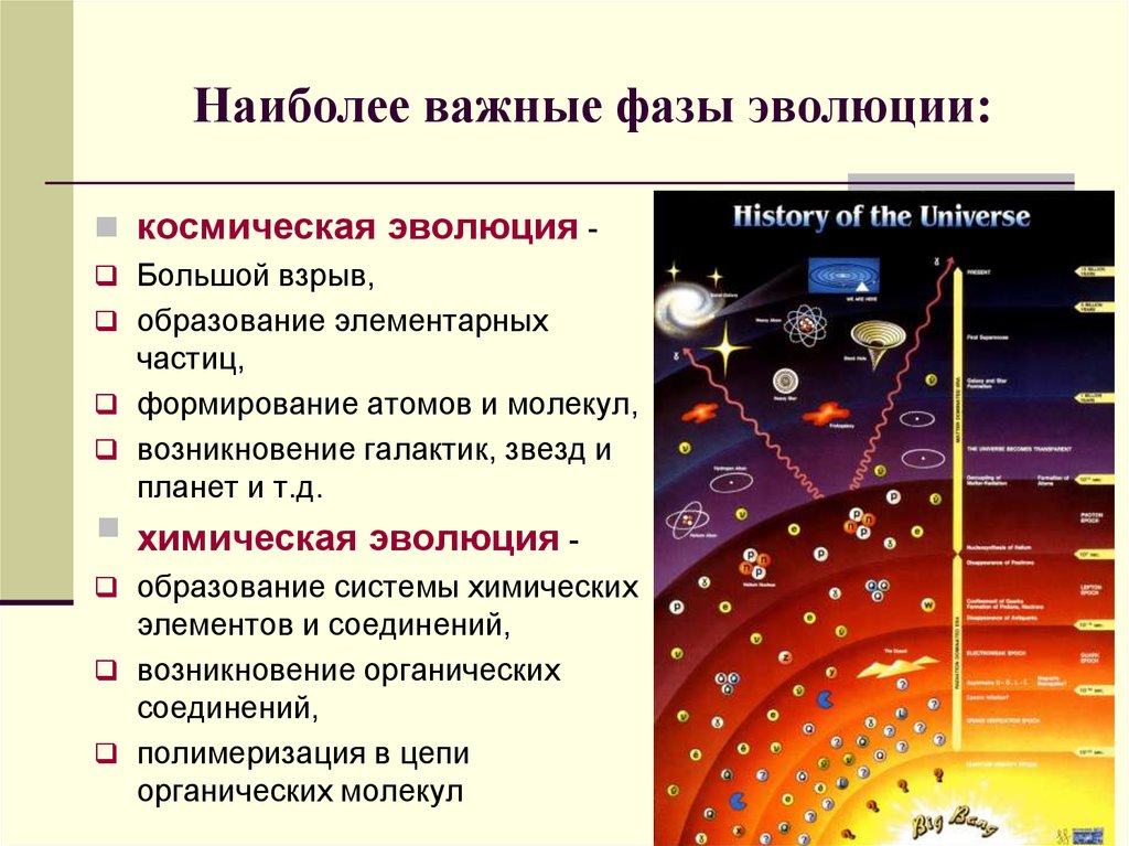 Схема перехода химической эволюции в биологическую