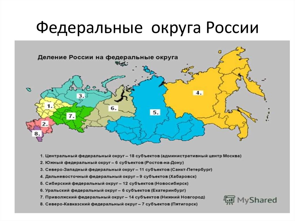 Федеральный округ это. Разделение России на 7 федеральных округов. Федеральные округа России и их состав. Федеральные округа России и их центры на карте. Федеральные округа РФ И их административные центры.