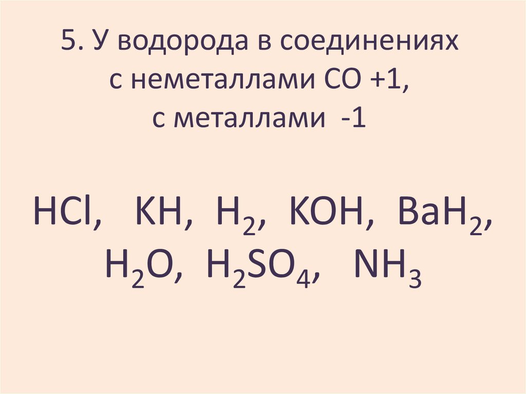 Типы водородных соединений