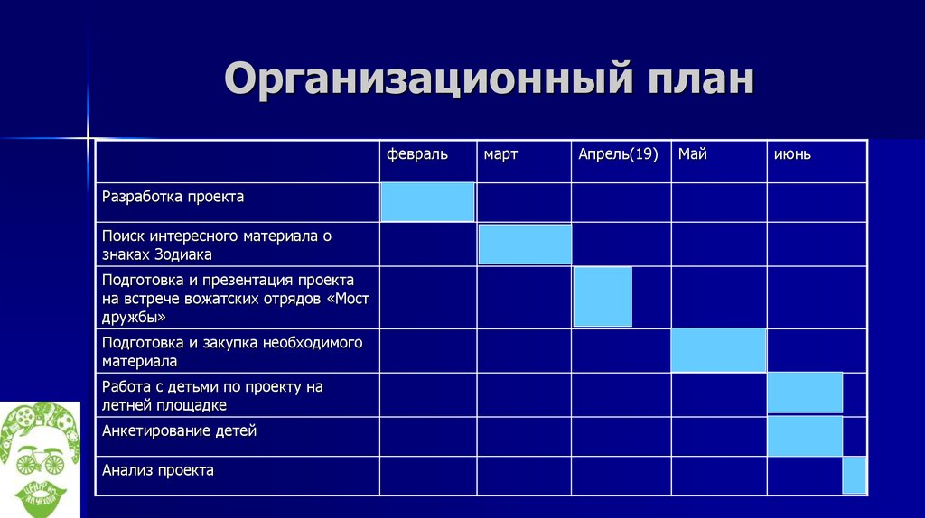 Организационный план