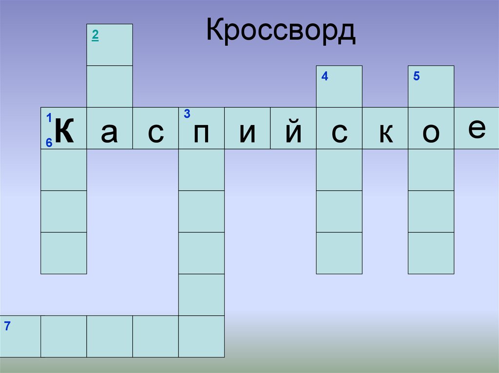 Кроссворд