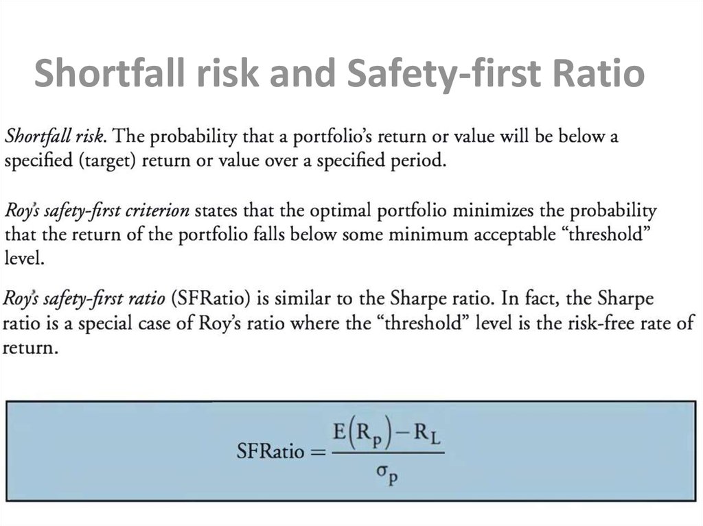 Expected shortfall формула. Shortfall ratio and Sharpe ratio. Formula total risk. Value at risk var формула.