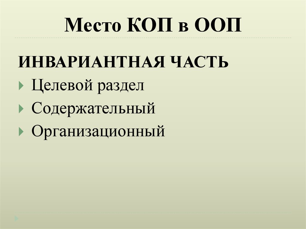Место КОП в ООП
