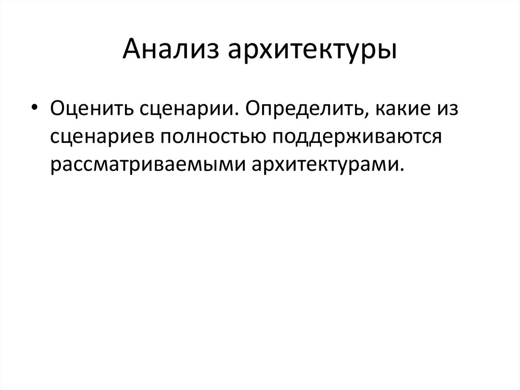 Анализ архитектуры. Архитектурный анализ. Архитектурные исследования и их Результаты.