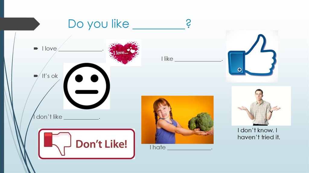 Do you like _________?