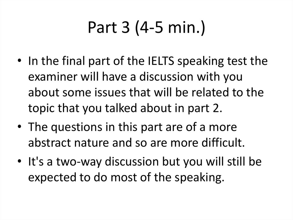 Ielts speaking tasks