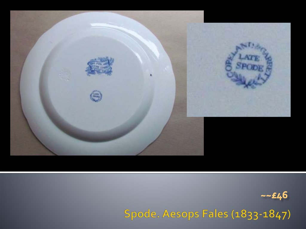 Spode. Aesops Fales (1833-1847)