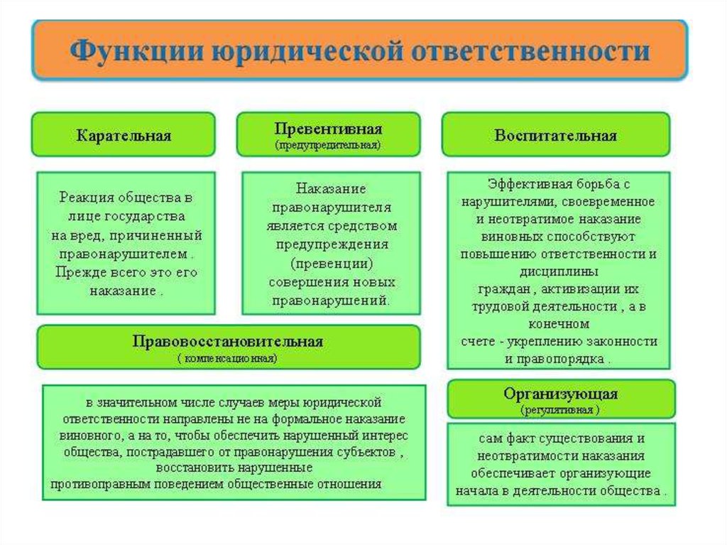 План уголовная ответственность как 1 из видов юридической ответственности