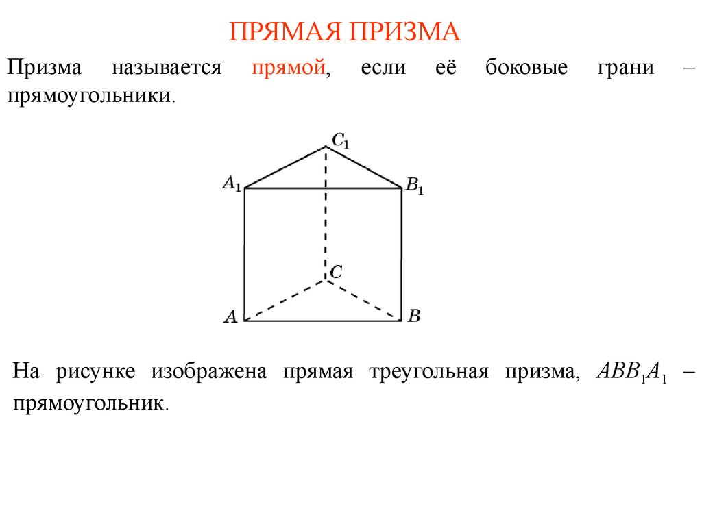 Прямая треугольная призма рисунок