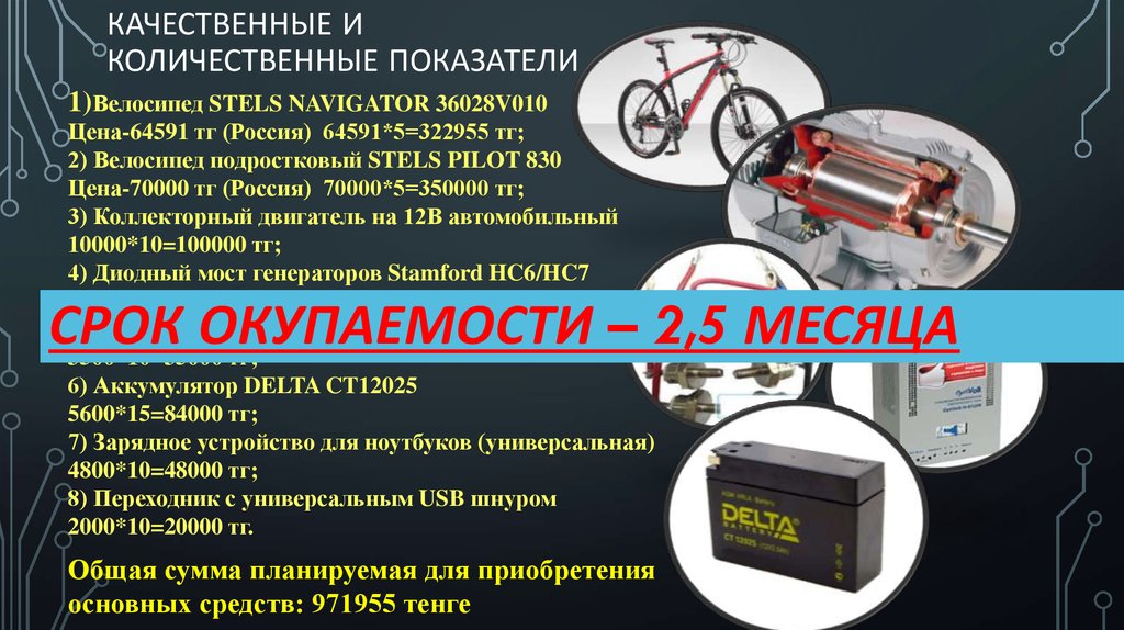 Качественные и количественные показатели