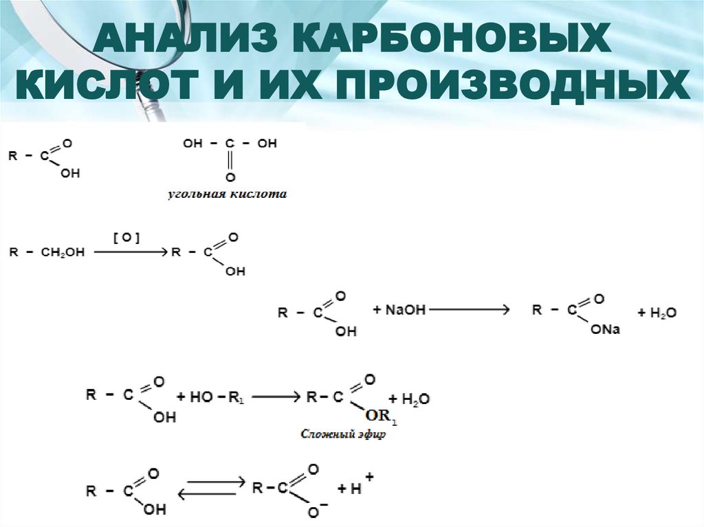 Изучение карбоновых кислот. Синтез и карбоновых кислот и их производные. Реакции получения карбоновых кислот. Карбоновые кислоты и их производные. Производные фторкарбоновых кислот.