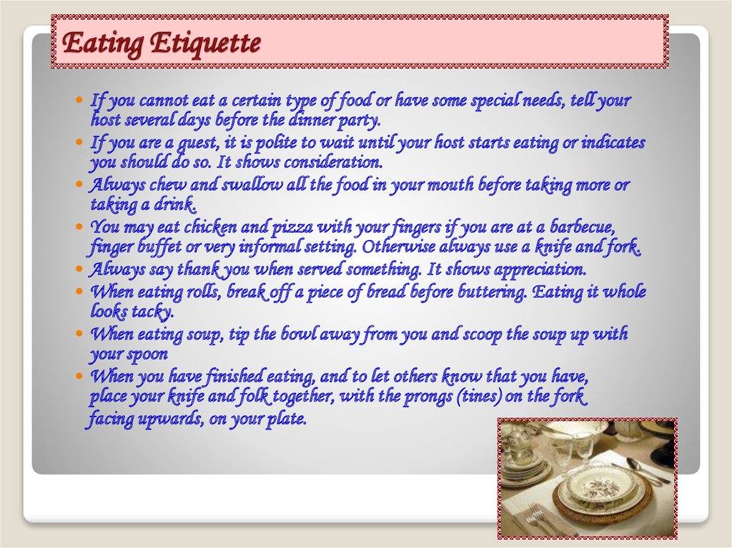 Eating Etiquette