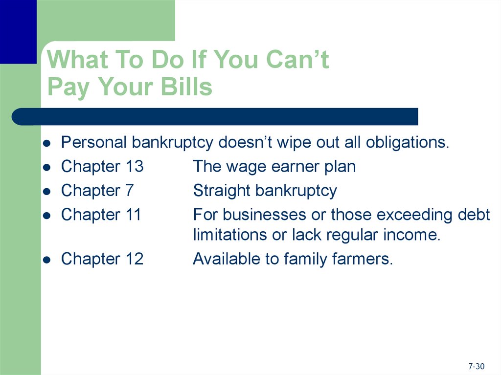 What To Do If You Can’t Pay Your Bills