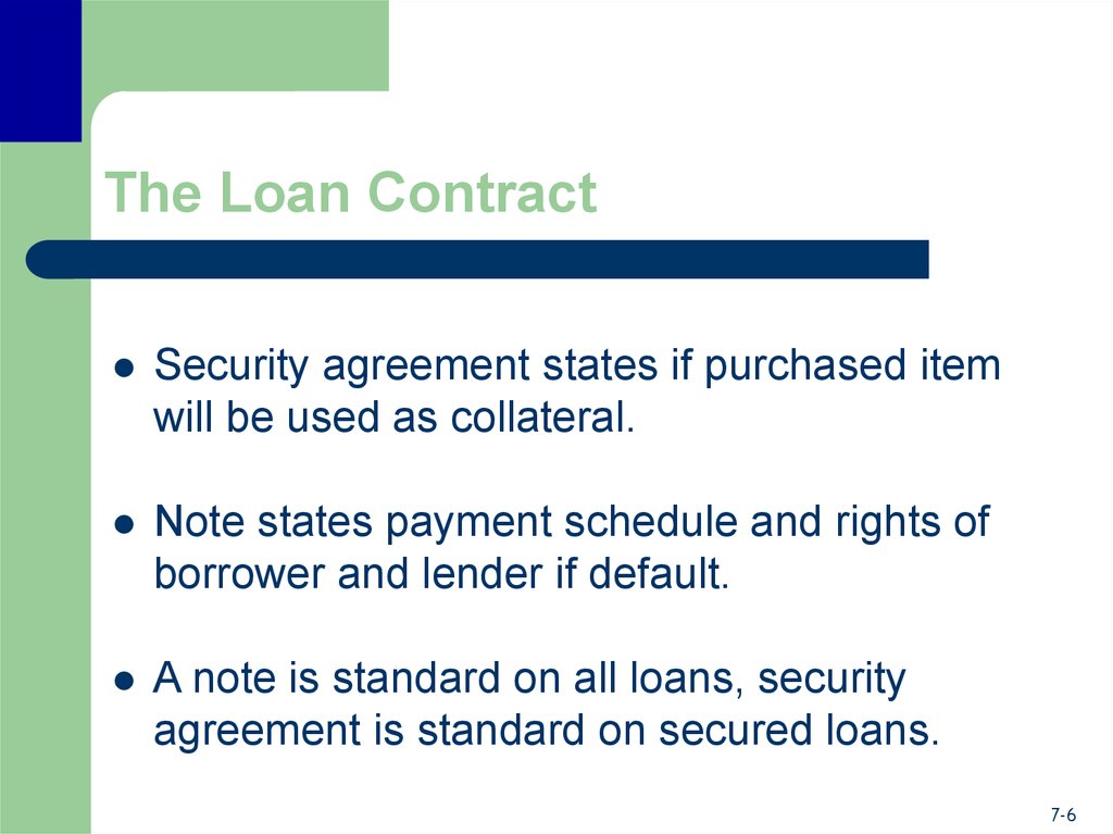 The Loan Contract