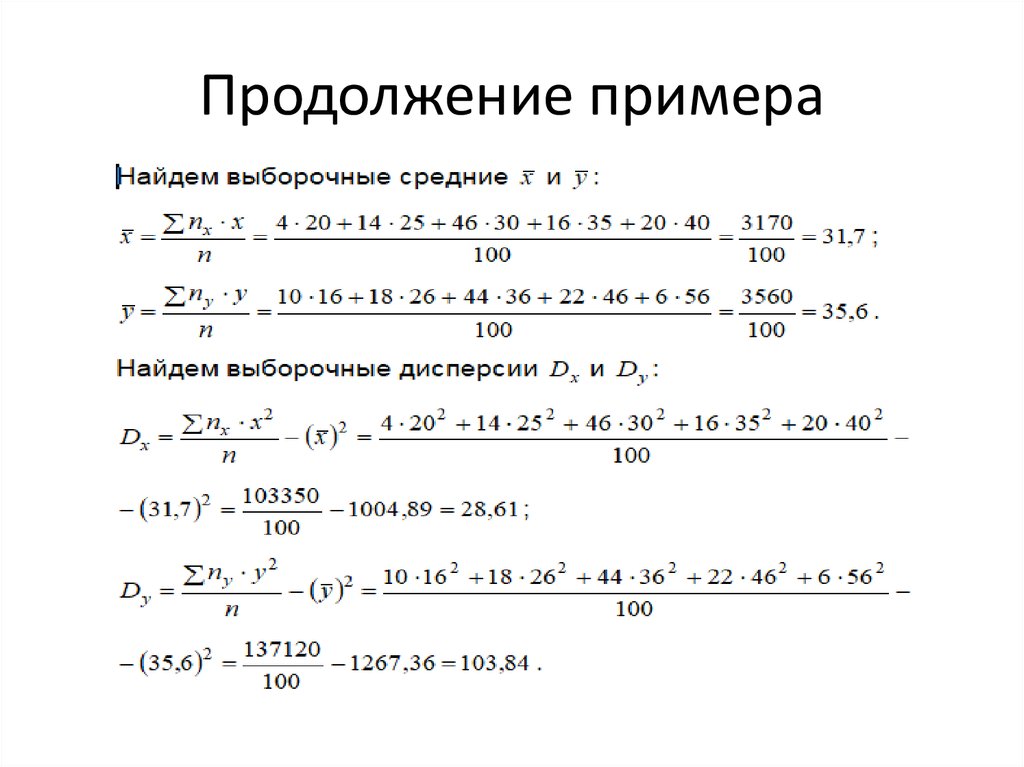 Выборочное уравнение прямой линии регрессии