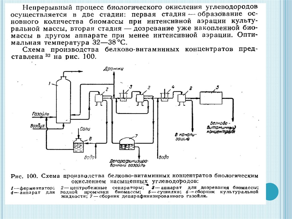 Технологическая схема получения микробного белка