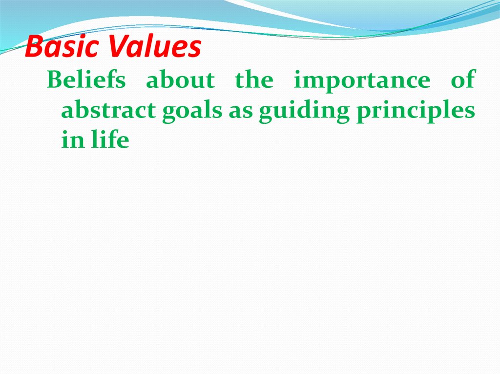 Basic Values