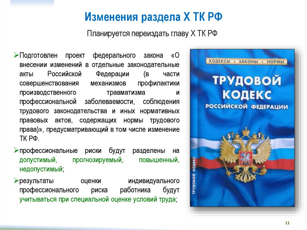 Проект федерального закона о внесении изменений в отдельные законодательные акты рф